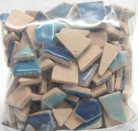 Flip mini Keramikmosaik 200g blau mix